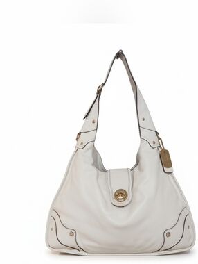 Coach Rhyder Hobo Bag Full Grain Leather Gold Tone Turnlock Hardware